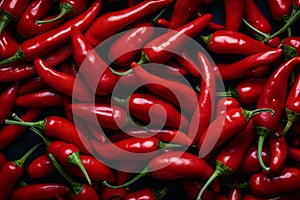 Red chilly peppers seamless background