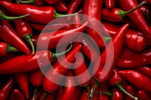 Red chilly peppers seamless background