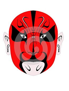 Red Chinese Devil Mask photo