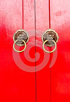 Red chinese door