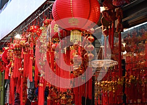 Red Chinese Lanterns and Tassels