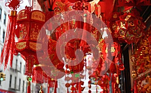 Red Chinese Lanterns and Tassels