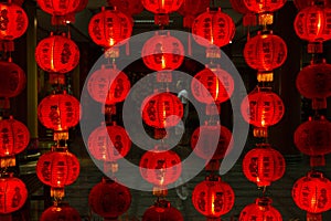 Red Chinese lanterns photo