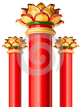 Red Chinese pillar