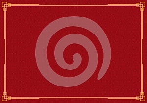 Red chinese square curve abstract background