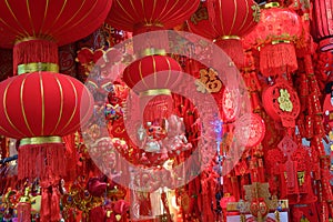 Red Chinese traditional festival decorations