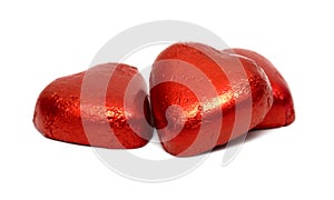 Red chocolate hearts