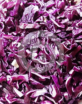 Red chopped cabbage