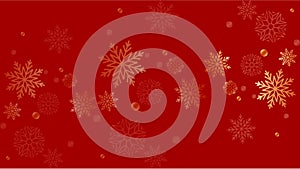 Red chriatmas banner and snowflake decoration Free Vector.