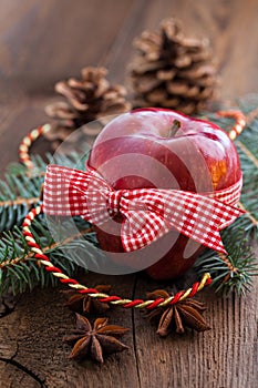 Red christmas apple