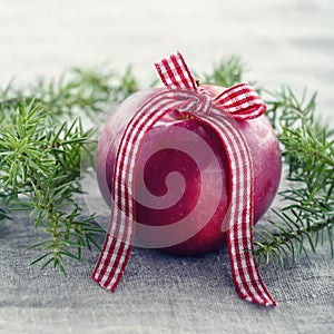 Red Christmas apple