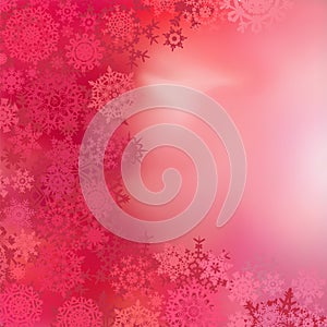 Red christmas background with baubles . EPS 8