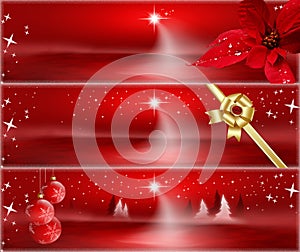 Red Christmas banners