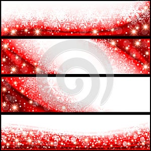 Red Christmas Banners