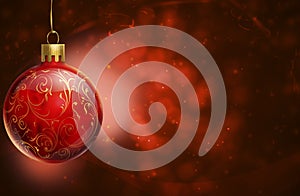 Red Christmas bauble
