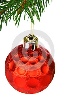 Red Christmas bauble