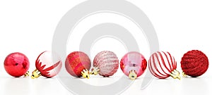 Red Christmas Bauble Border