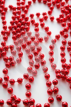 Red Christmas beads