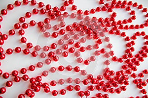 Red Christmas beads