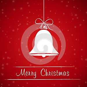 Red christmas bell frame