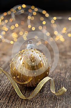 Red christmas with bokeh lights