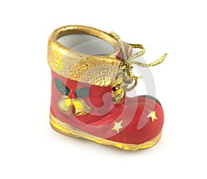 Red Christmas bootee