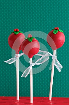 Red Christmas Cake Pops