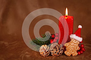 Red christmas candle