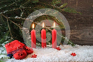 Red Christmas candle