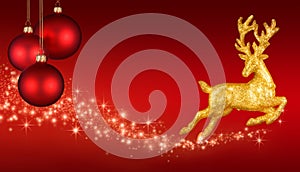 Red Christmas fantasy background