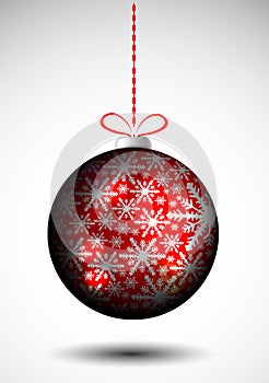 Red Christmas globe