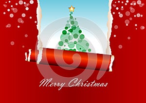 Red christmas greeting card