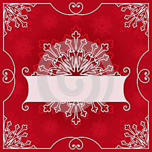 Red Christmas greeting card