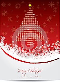 Red christmas greeting card