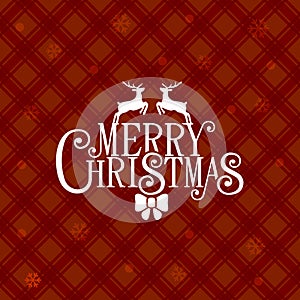 Red Christmas Greeting Card Background. Vector