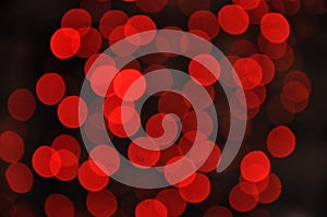 Red Christmas Lights Abstract Background
