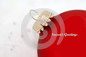 Red christmas ornament with