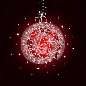Red Christmas ornament ball