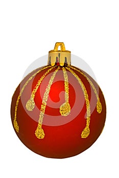 Red christmas ornament - isolated