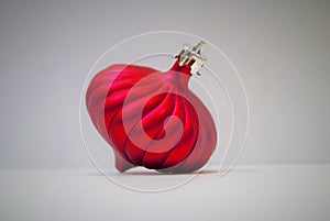 Red christmas ornament white background