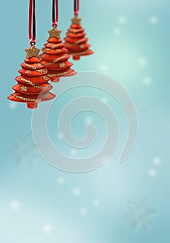 Red christmas ornaments