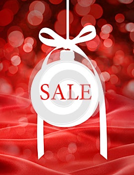 Red Christmas Sale Ornament Background