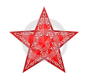 Red Christmas Star Ornament