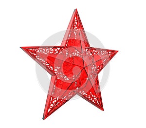 Red Christmas Star Ornament