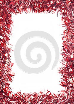 Red Christmas tinsel garland