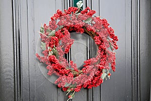 Red Christmas Wreath