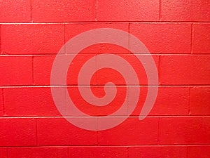 Red Cinder Block Wall Background