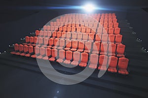 Red cinema seats