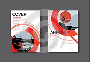 red Circle abstract cover design modern book cover abstract Brochure cover template,annual report, magazine and flyer layout