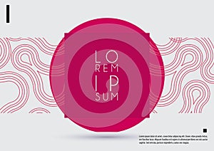 Red circle digital cover abstract background